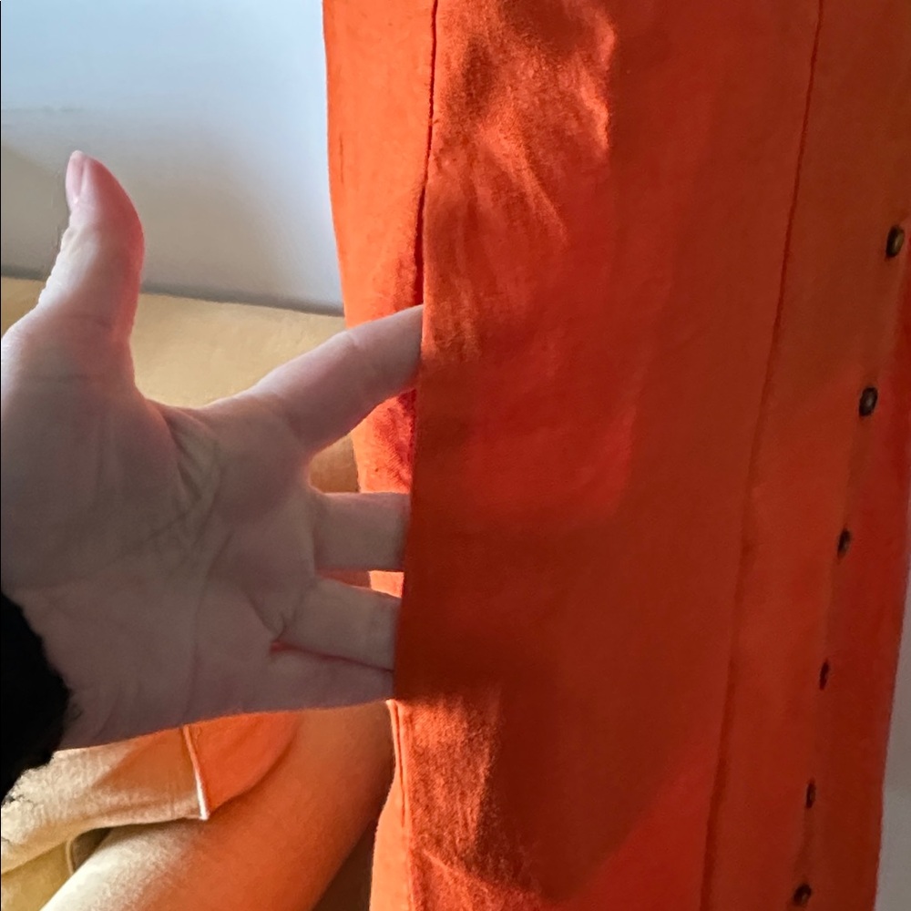 Boden Petite Vibrant Orange Linen Dress NWT! - Picture 5 of 11